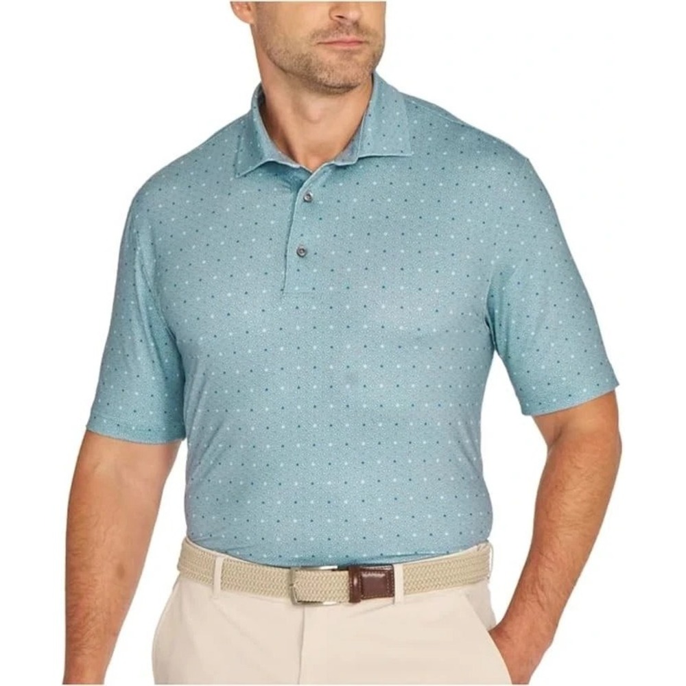 Greg Norman Men's ML75 Short Sleeve 4-Way Stretch Polo, Green, Size: Medium, New